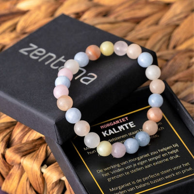 Premium Pure - Morganiet Armband - Aquamarijn Pastel - Bewaking