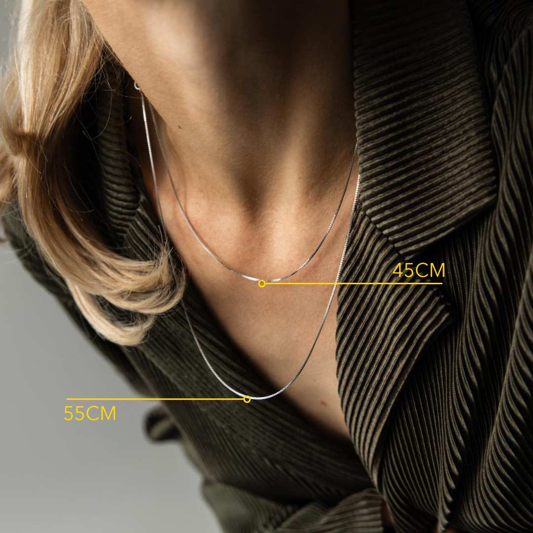 Ketting - 925 Sterling Zilver - Cube Halsketting - Box Chain - 55 cm