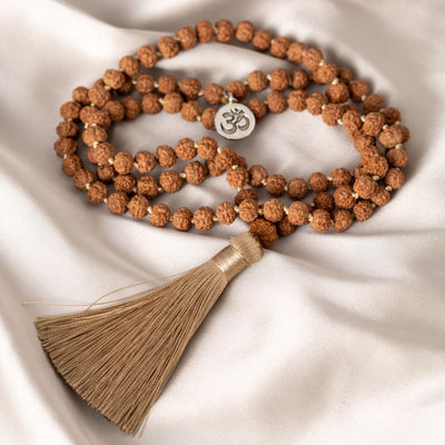 Rudraksha Mala Ketting - Rudraksha Zaadjes & Kwastje - Begrip