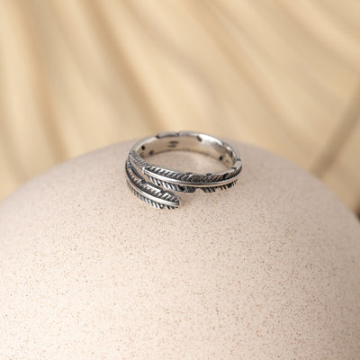 Veer Ring - 925 Sterling Zilver - Verstelbaar - Vrijheid