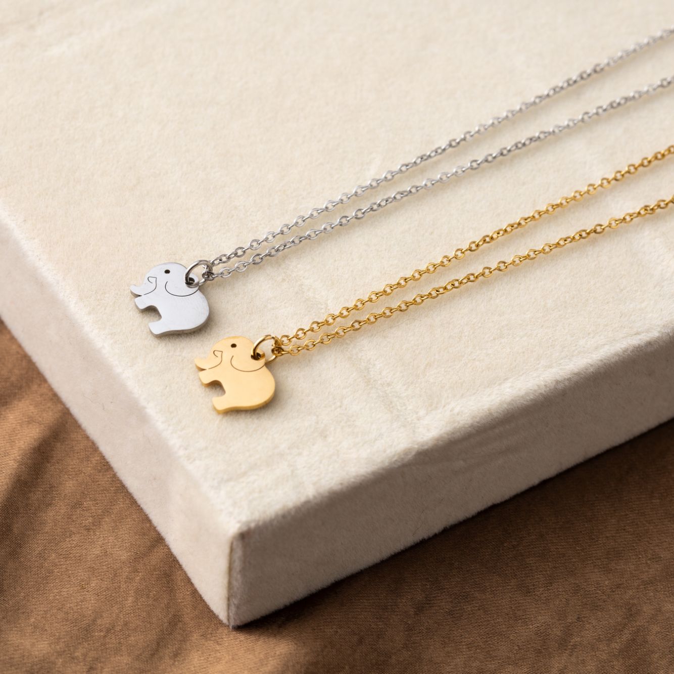 Olifant Ketting - RVS - Goud - Wijsheid