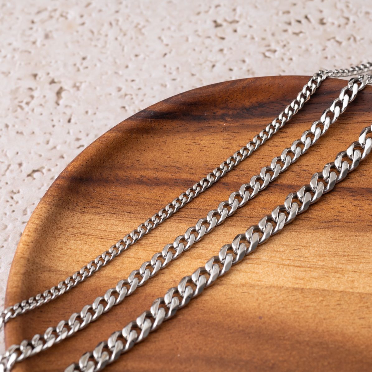 Schakelketting Roestvrijstaal - Cuban Chain Link - RVS Zilver - 3MM - 5MM - 7MM