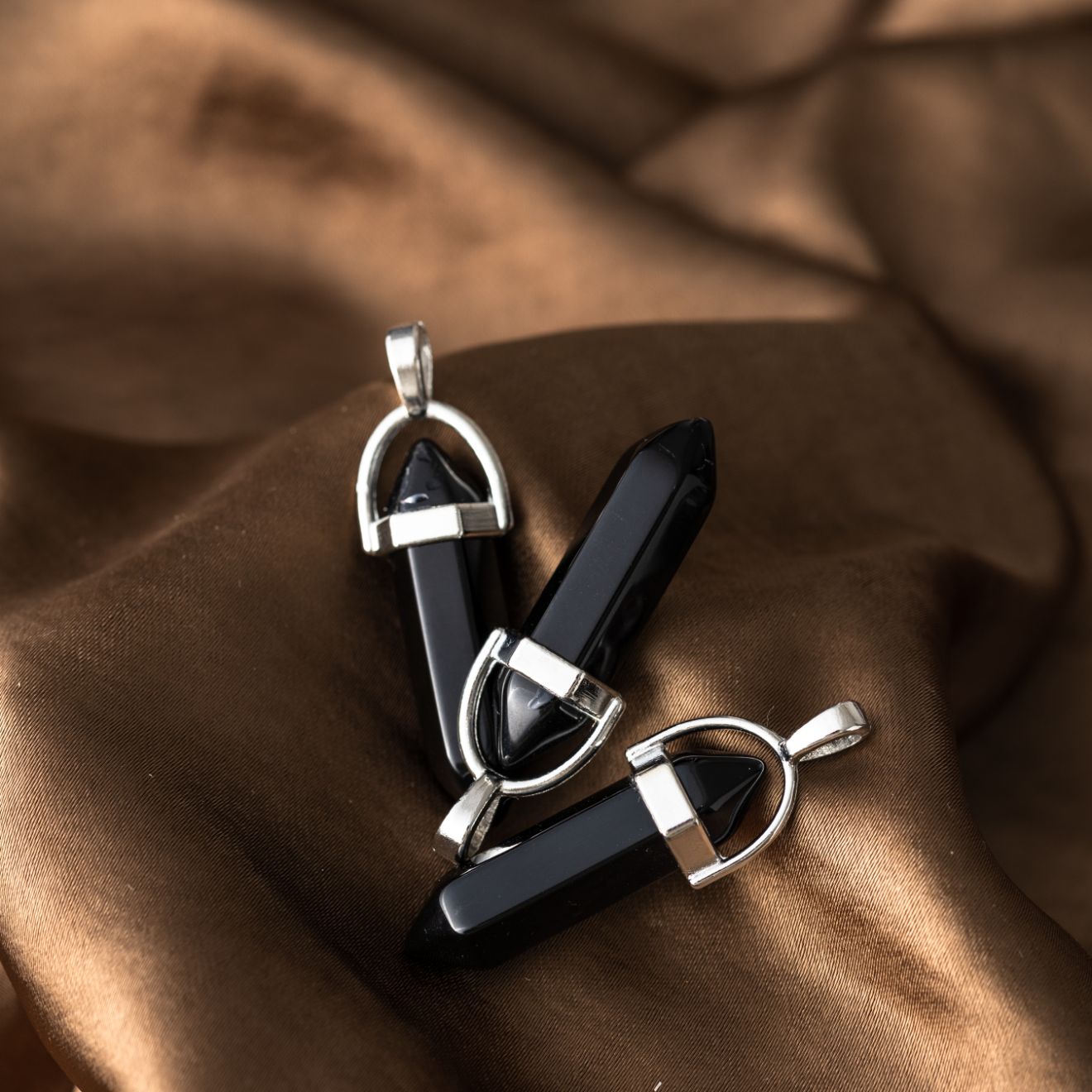 Dubbelpunt Hanger - Onyx Edelsteen - Hexagonaal Geslepen - Doorzetten