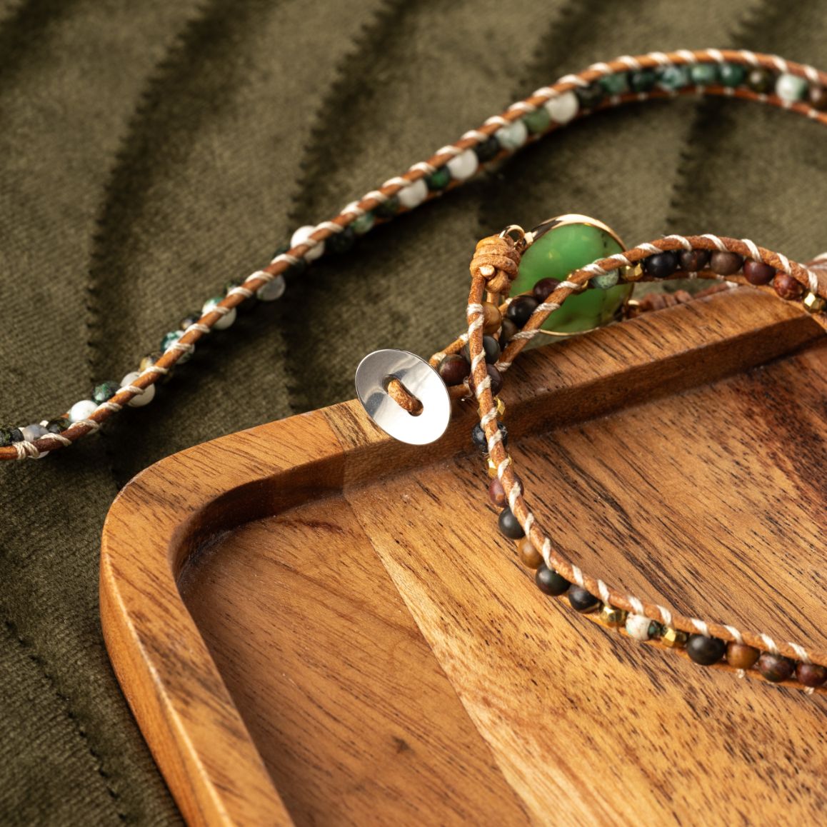 Chrysopraas Wikkelarmband - Australische Jade - Verstelbaar