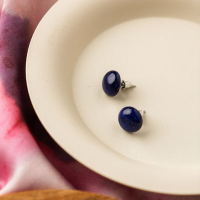 Lapis Lazuli Oorknopjes - Edelsteen Oorbellen - Oorstekers - Zelfvertrouwen
