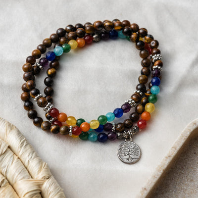 Chakra Mala - Tijgeroog - Tree of Life - Overzicht