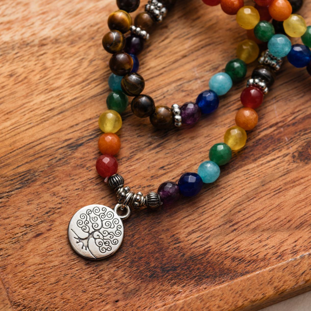 Chakra Mala - Tijgeroog - Tree of Life - Overzicht