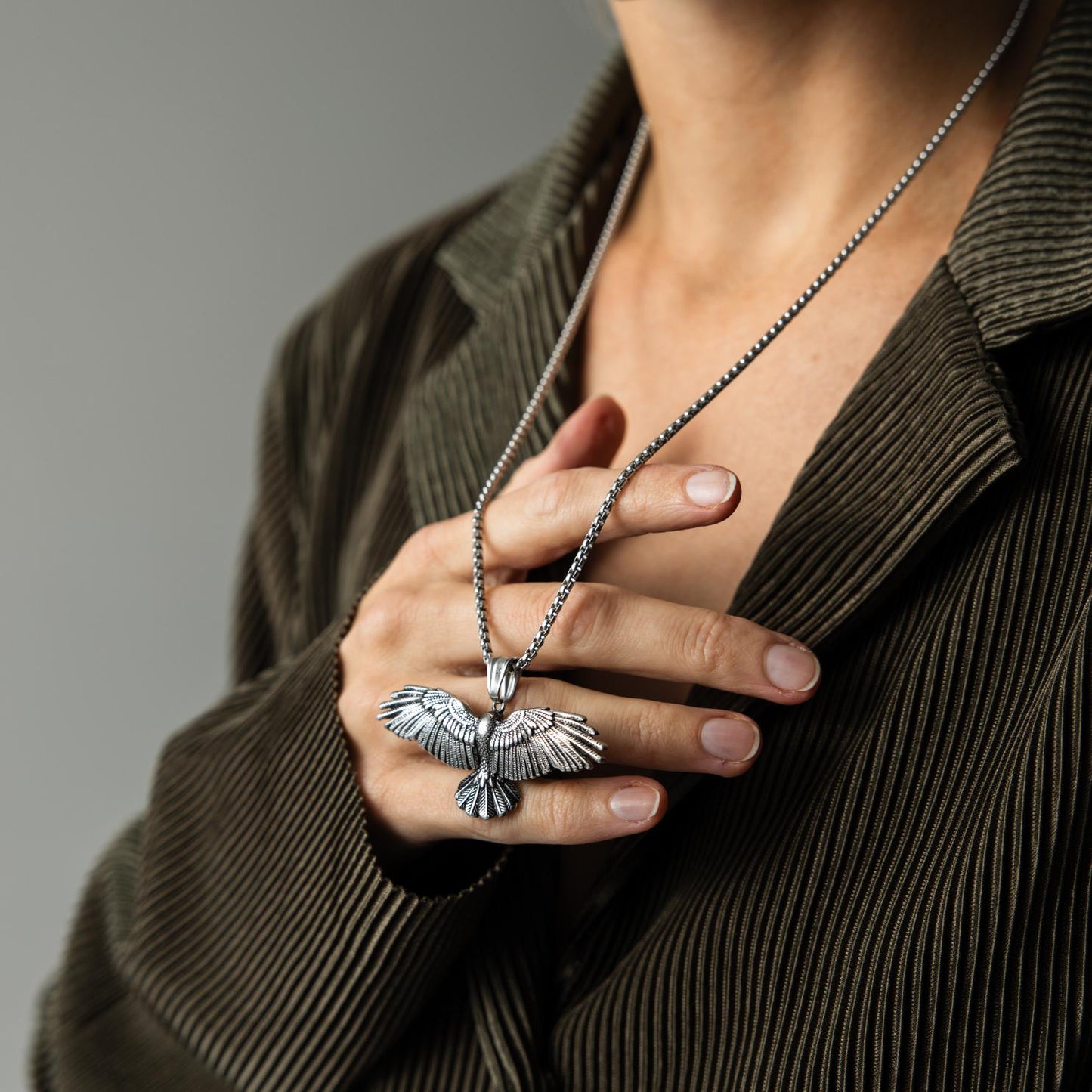 Adelaar Ketting - RVS - Roofdier Vogel Hanger - Onafhankelijkheid