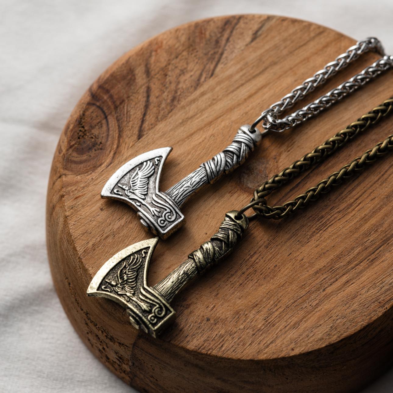 Viking Ketting - Bijl - Axe Hanger - Havik & Wolf Zilver