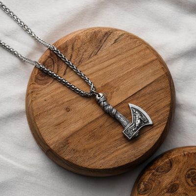 Viking Ketting - Bijl - Axe Hanger - Havik & Wolf Zilver