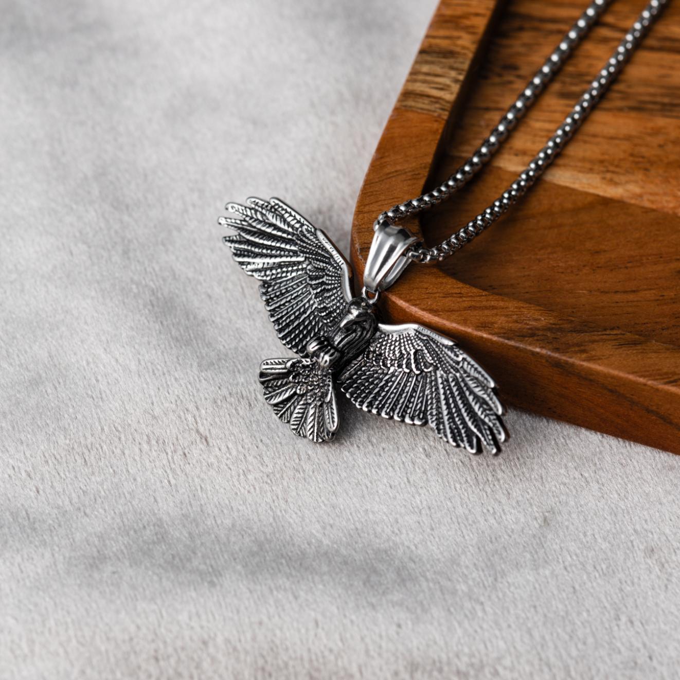 Adelaar Ketting - RVS - Roofdier Vogel Hanger - Onafhankelijkheid