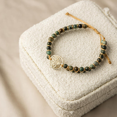 Turkoois Armband - Afrikaans Turkoois - Tree of life - Verstelbaar