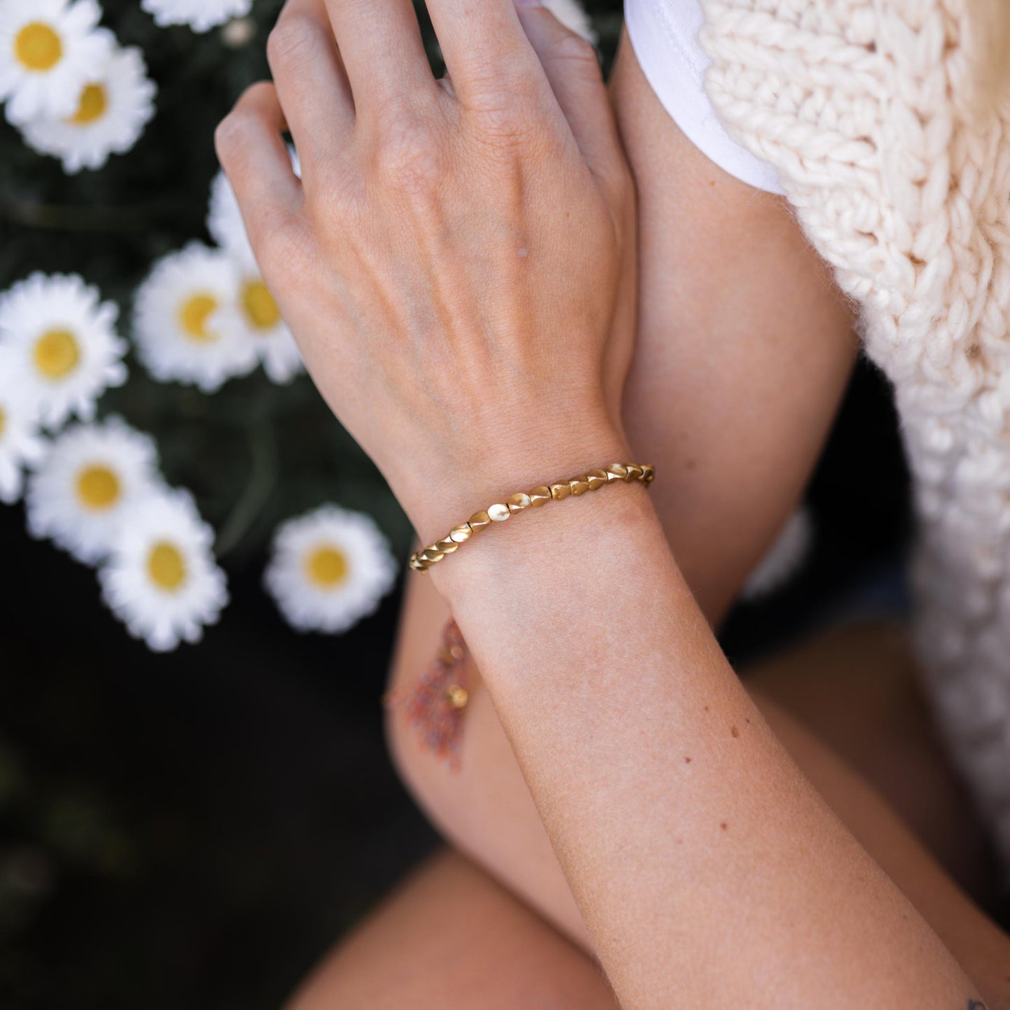 Geluksarmband - Goudkleurige Tibetaanse Armband - Handgemaakt