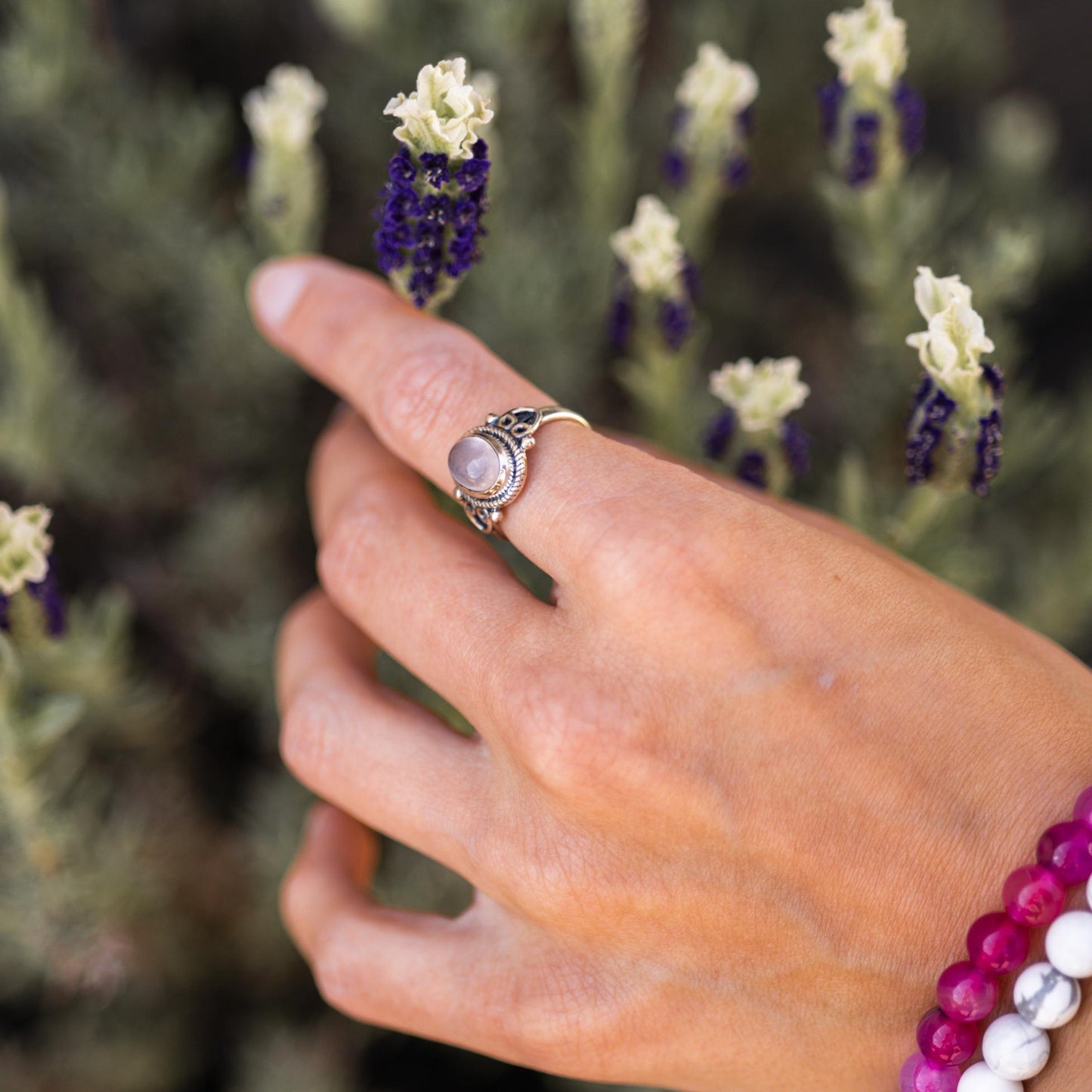 Premium Pure - Rozenkwarts Ring - 925 Sterling Zilver