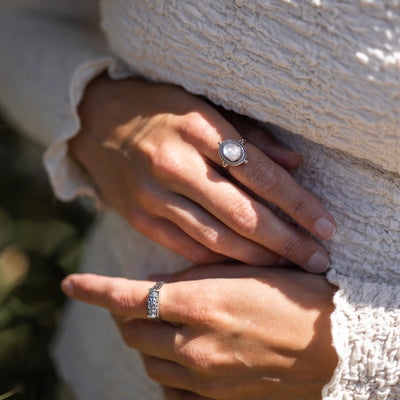 Premium Pure - Maansteen Ring - 925 Sterling Zilver