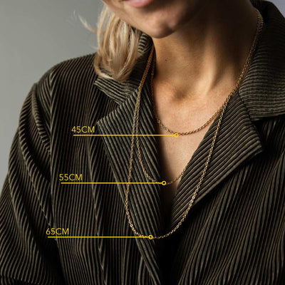Ketting RVS - Halsketting Roestvrijstaal - Goudkleurig - 65 cm