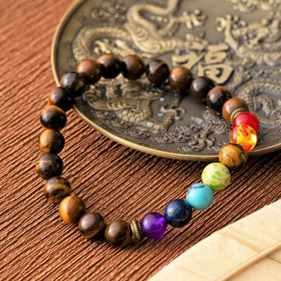 Badu Chakra Armband - Tijgeroog - Bescherming