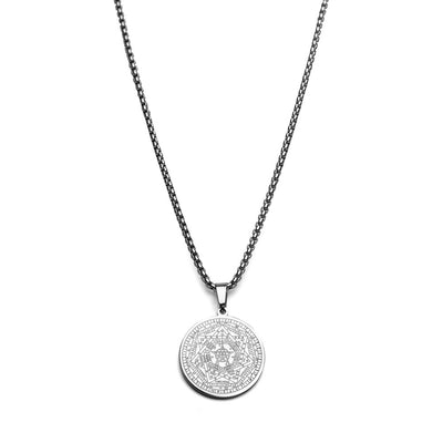 Ketting Aemeth Zegel - 7 Aartsengelen John Dee - RVS - Zilver