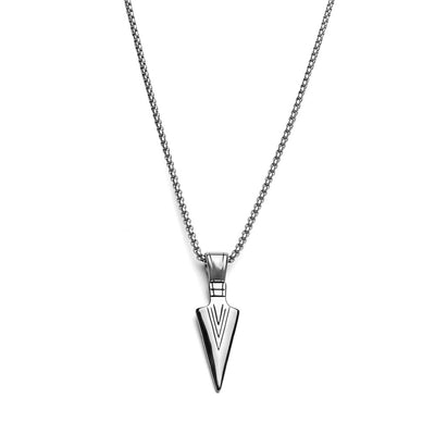 Viking Ketting - Nordic Geo Speer - Speerpunt - RVS Ketting