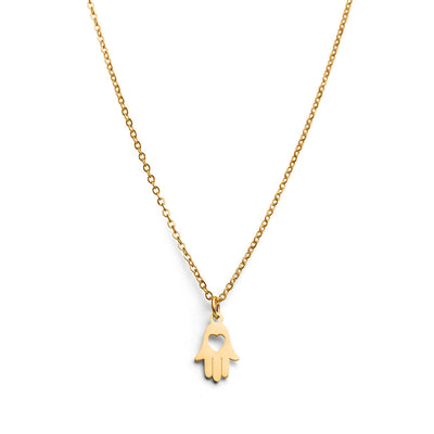 Hamsa Ketting - RVS - Handje Van Fatima - Goud