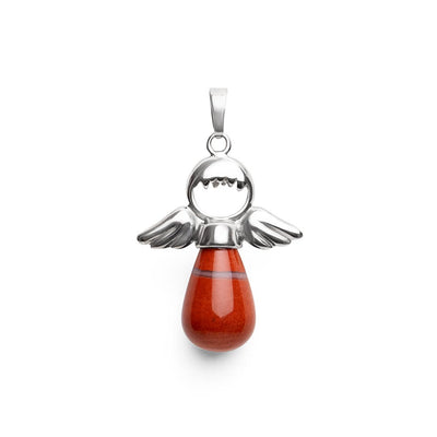 Jaspis Hanger Rood - Engelenhanger - Jaspis Engel - Openheid