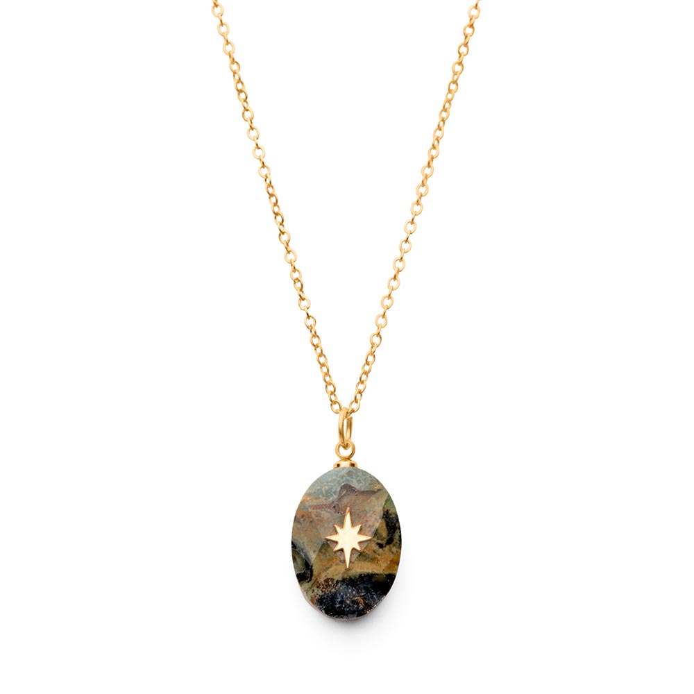Jaspis Ketting - Noordster - Edelsteen Hanger - Visie