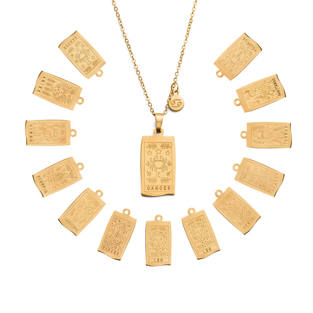Sterrenbeeld Ketting Zodiac - RVS - 18K Goud Verguld - Horoscoop Ketting