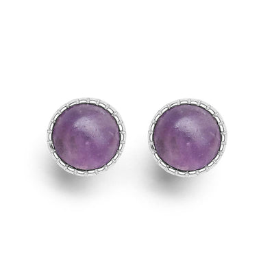 Amethist Oorknopjes - Oorstekers - 925 Sterling Zilver - Edelsteen Oorbellen