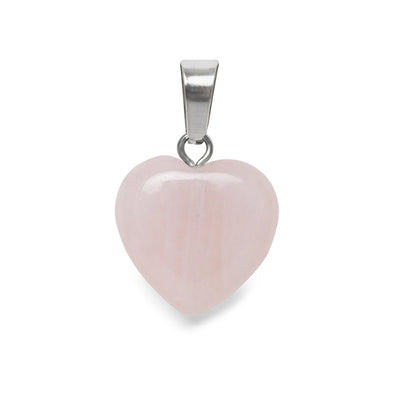 Hanger Edelsteen Hart - Geslepen Rozenkwarts Hartje - Acceptatie