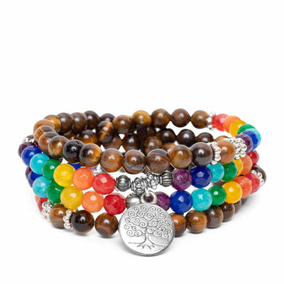 Chakra Mala - Tijgeroog - Tree of Life - Overzicht