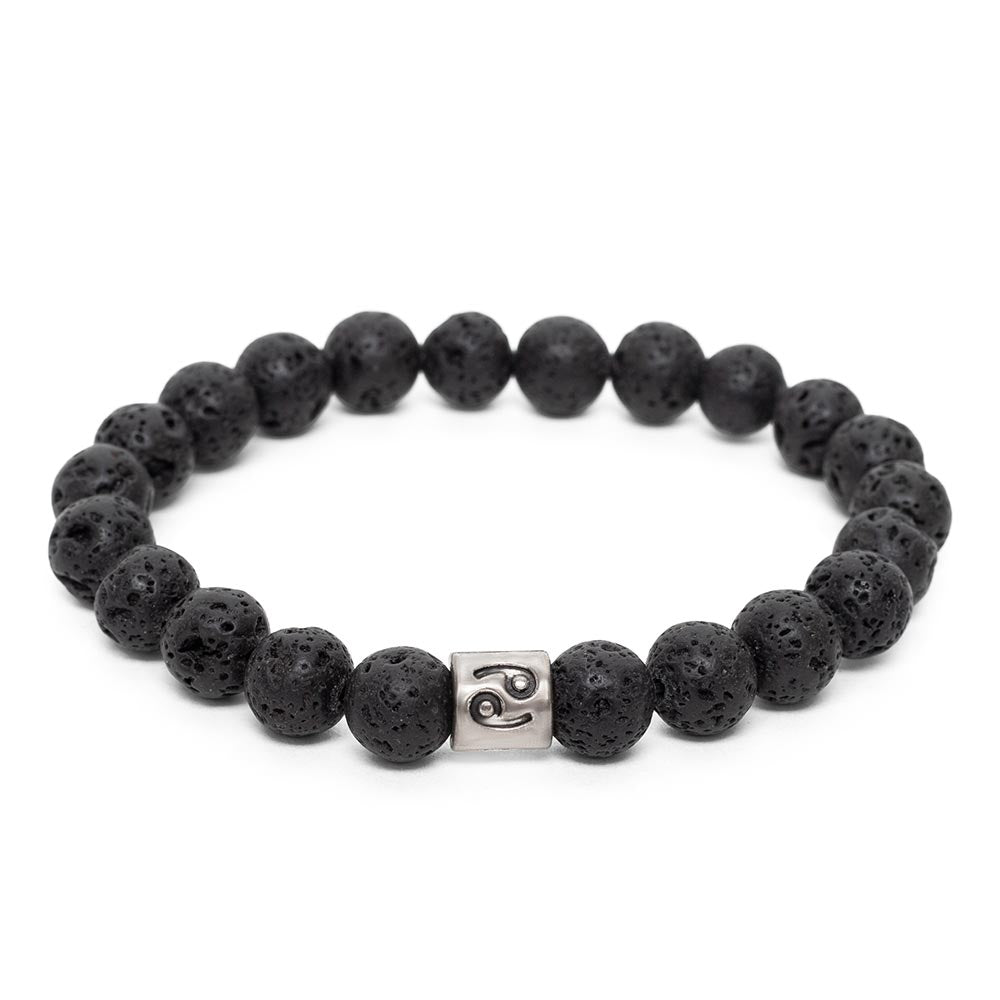 Sterrenbeeld Edelsteen Armband - Lavasteen Zilver - Horoscoop Armband