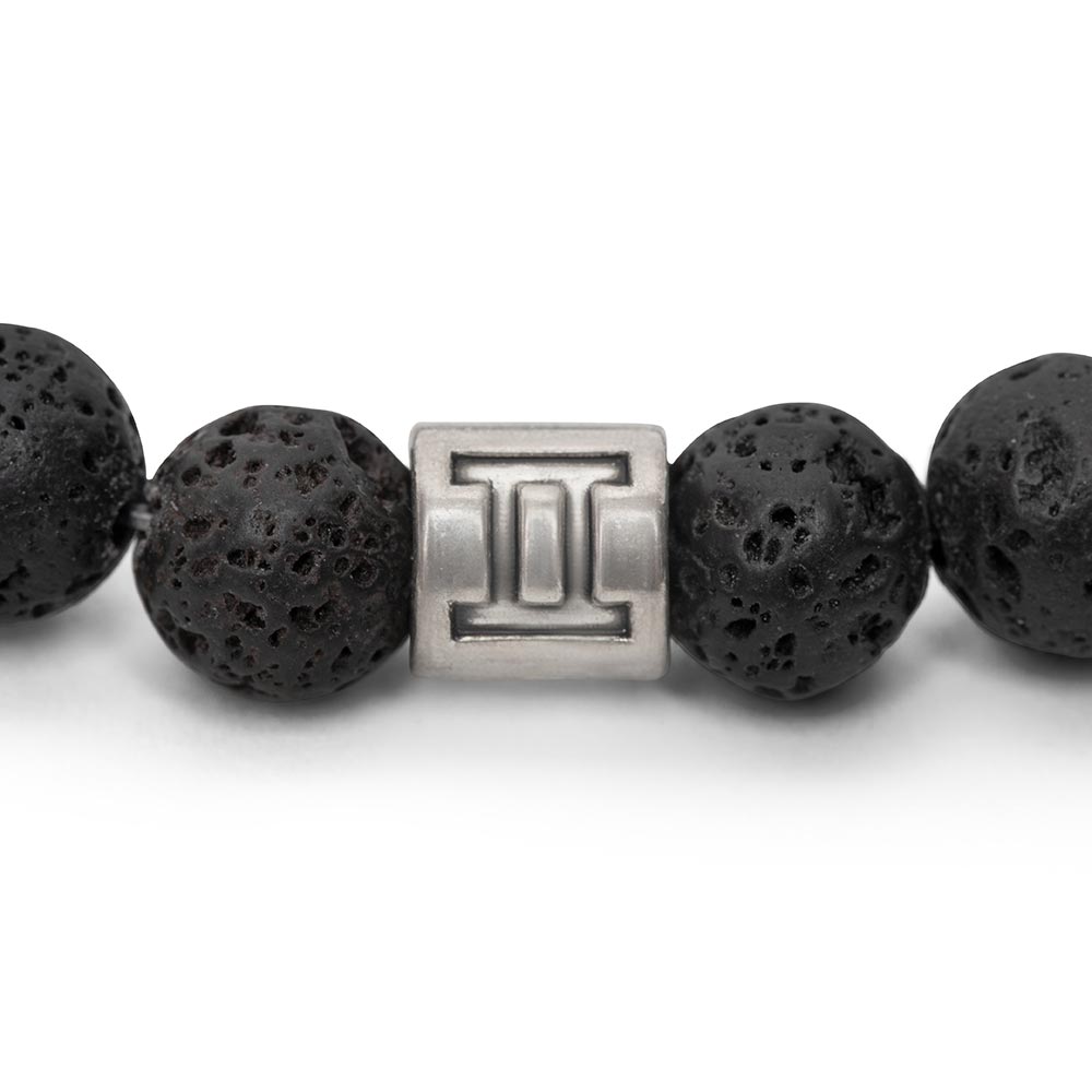 Sterrenbeeld Edelsteen Armband - Lavasteen Zilver - Horoscoop Armband