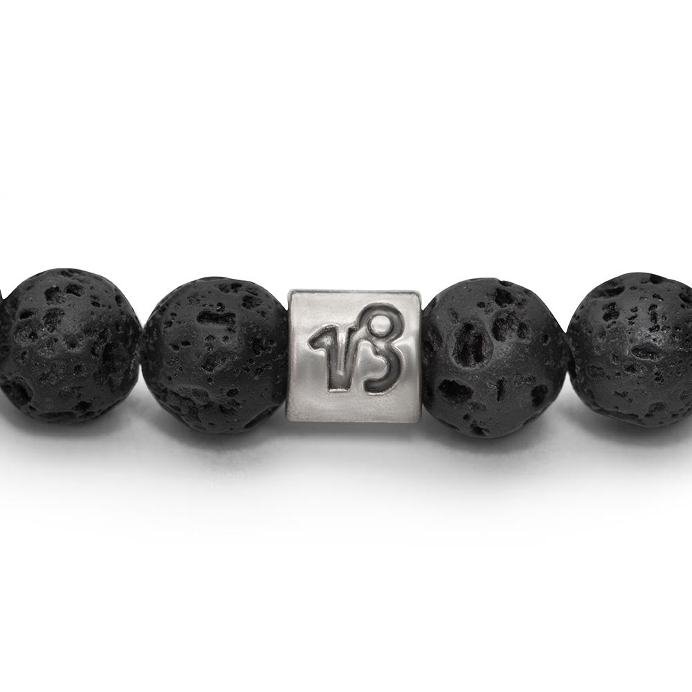 Sterrenbeeld Edelsteen Armband - Lavasteen Zilver - Horoscoop Armband