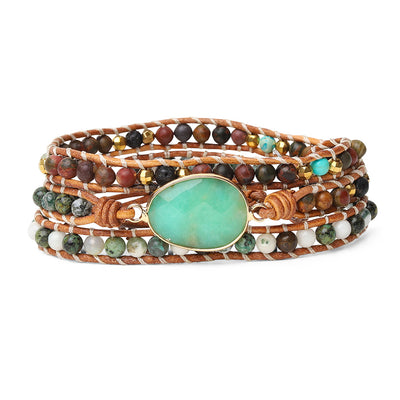Chrysopraas Wikkelarmband - Australische Jade - Verstelbaar