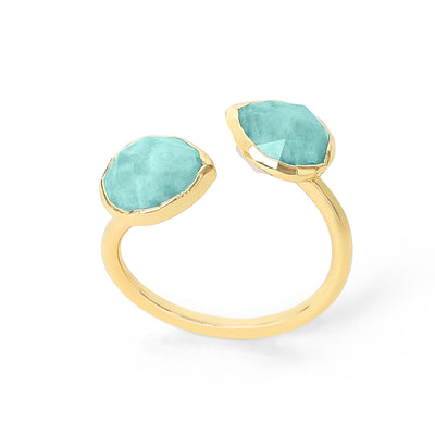 Amazoniet Ring - Open Edelsteen Ring - Intuïtie
