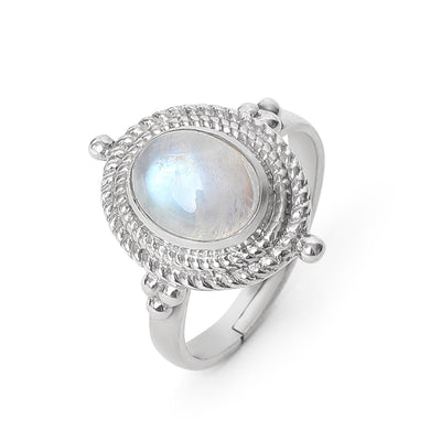 Premium Pure - Maansteen Ring - 925 Sterling Zilver