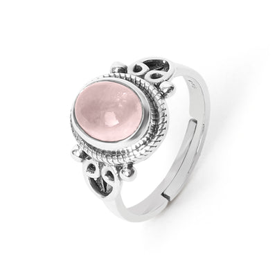 Premium Pure - Rozenkwarts Ring - 925 Sterling Zilver