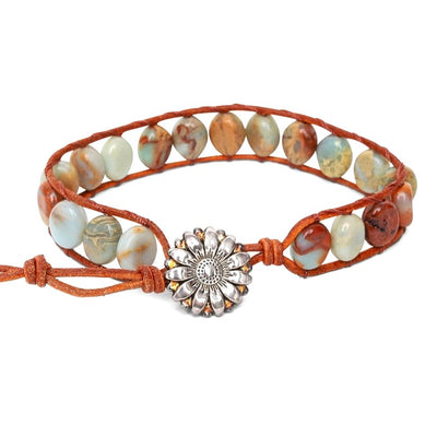 Aqua Terra Armband - Zonnebloem & Jaspis - Agalmatoliet