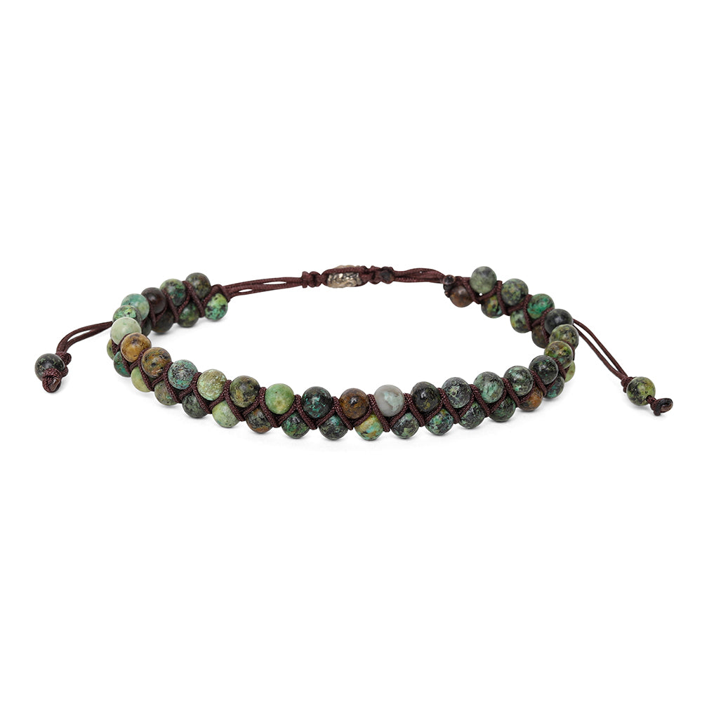 Turkoois Armband - Dubbel Geregen - Verstelbaar