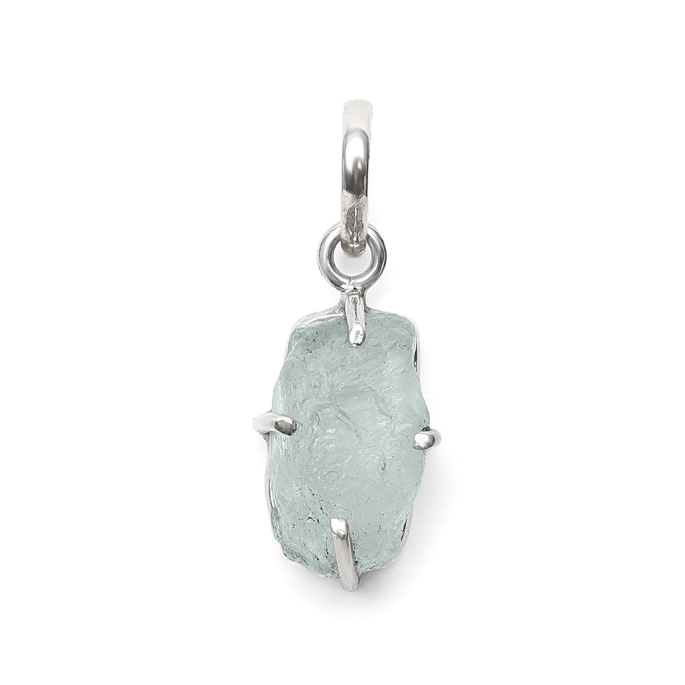 Premium Pure - Aquamarijn Hanger Ruw - 925 Sterling Zilver