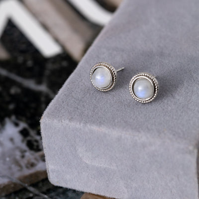 Maansteen Oorknopjes - Oorstekers - 925 Sterling Zilver - Edelsteen Oorbellen