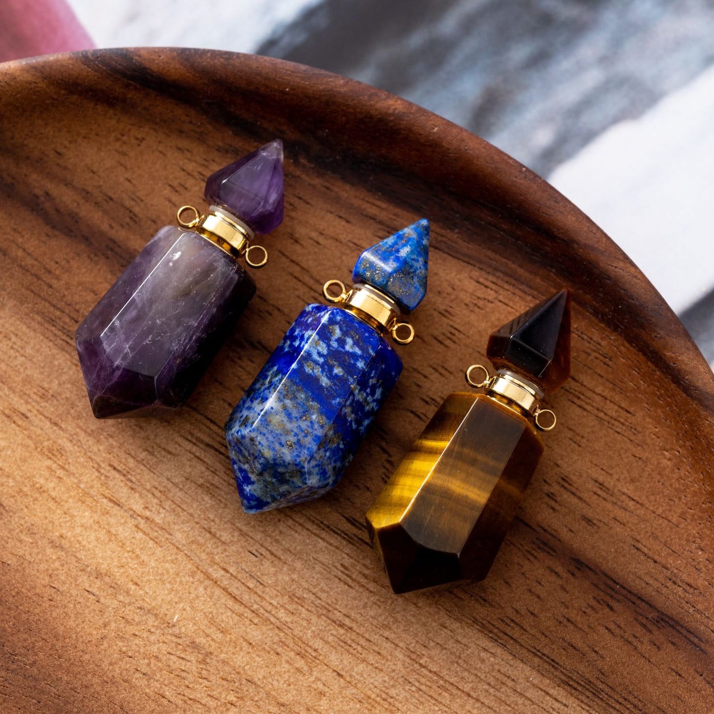 Lapis Lazuli Ketting Hanger - Edelsteen Elixer - Parfum & As Hanger