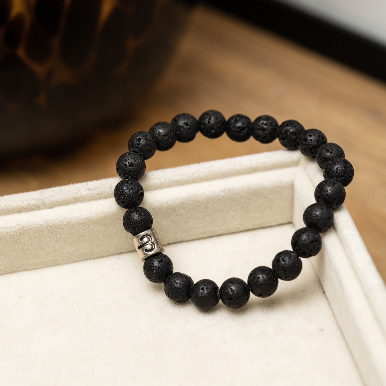 Sterrenbeeld Edelsteen Armband - Lavasteen Zilver - Horoscoop Armband