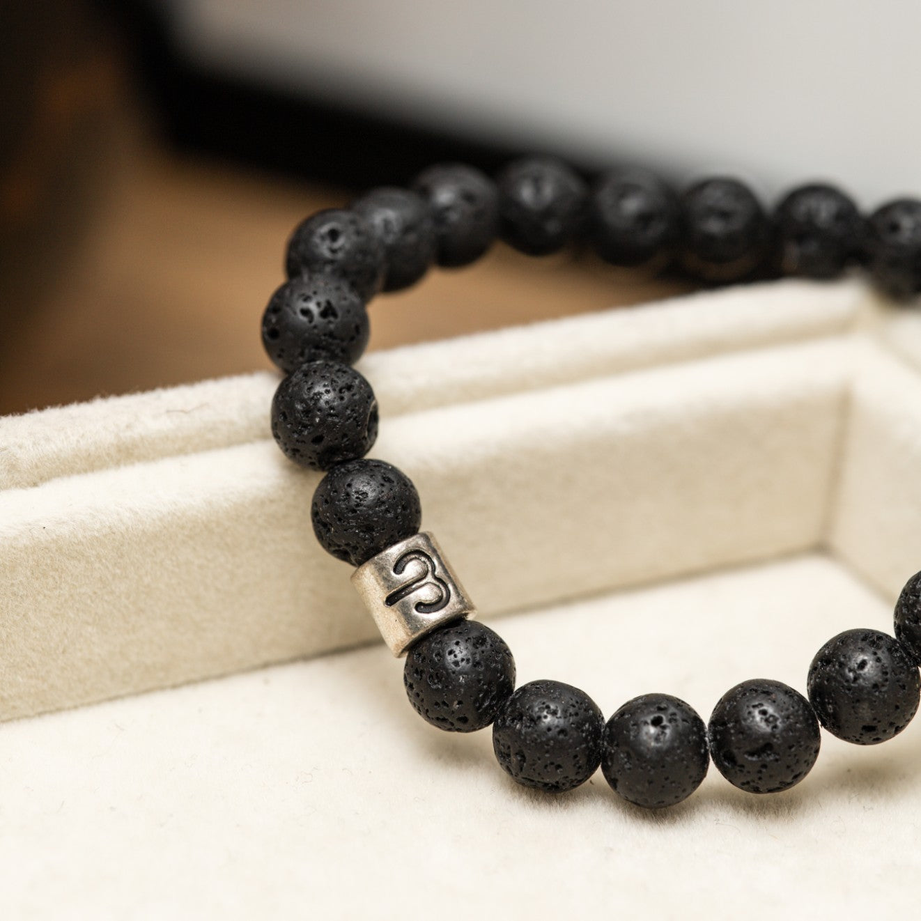 Sterrenbeeld Edelsteen Armband - Lavasteen Zilver - Horoscoop Armband