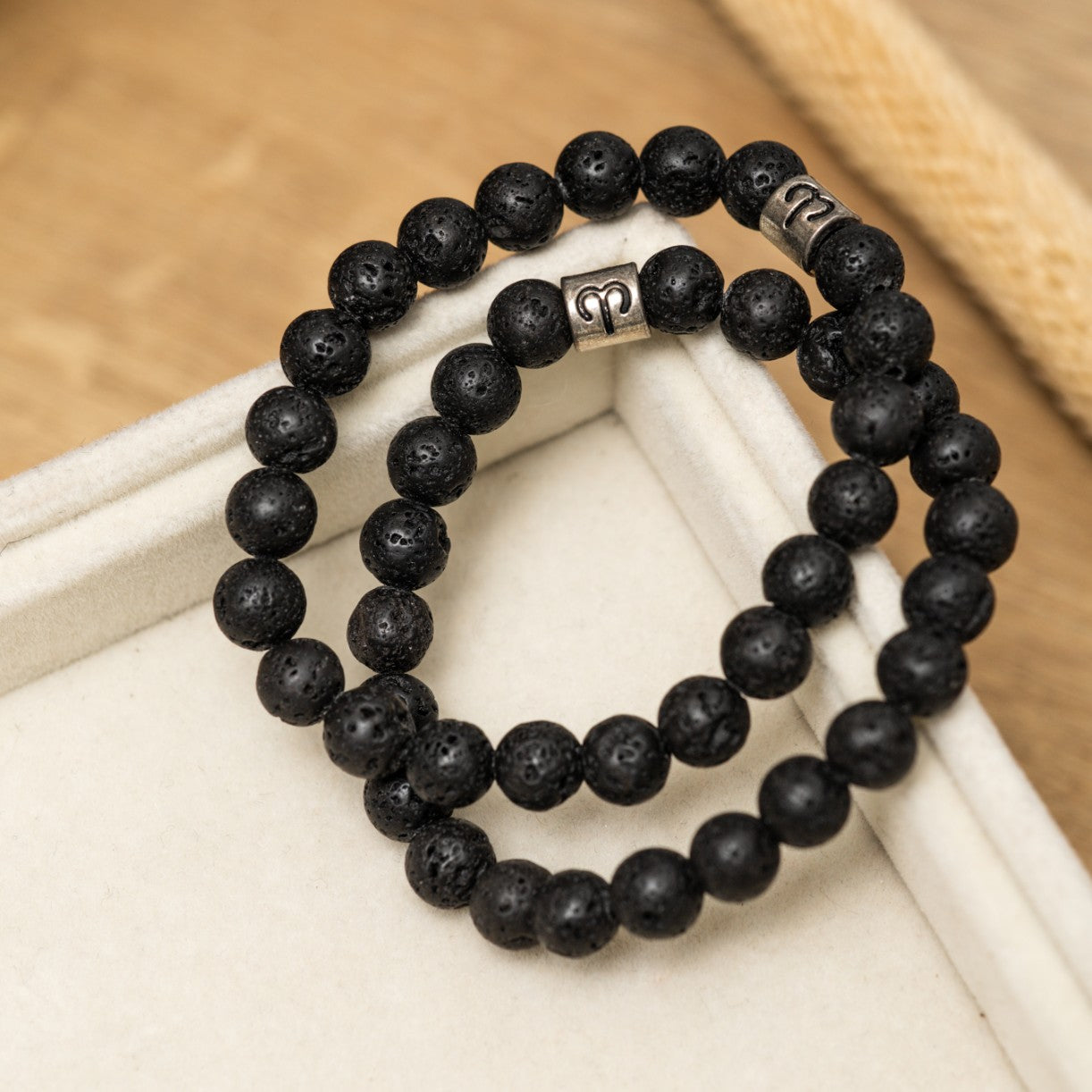 Sterrenbeeld Edelsteen Armband - Lavasteen Zilver - Horoscoop Armband