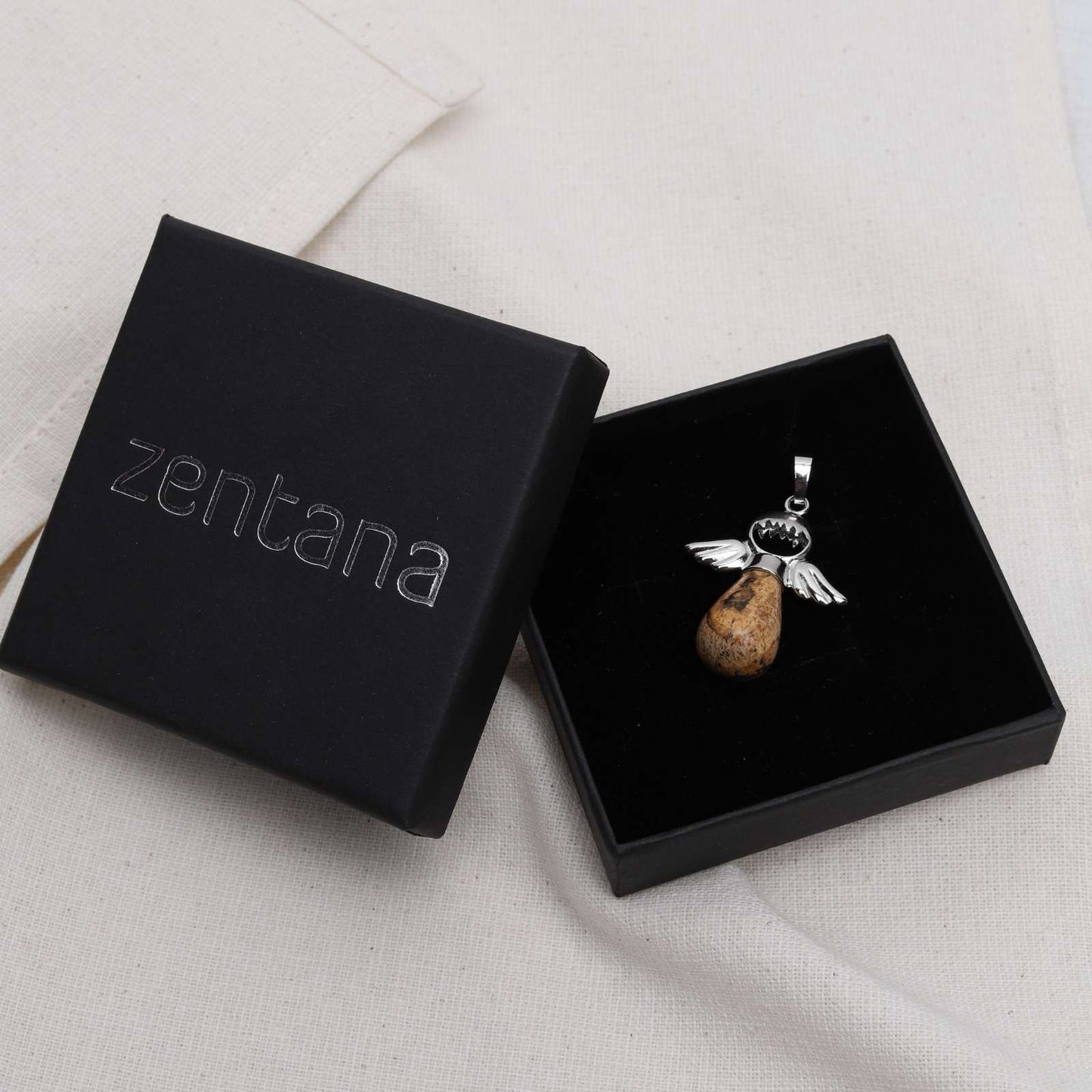 Jaspis Hanger Bruin - Engelenhanger - Jaspis Engel - Optimisme