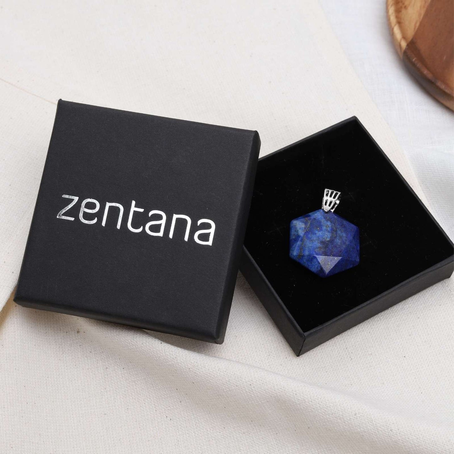 Lapis Lazuli Hanger - Hexagonaal Geslepen Edelsteen - Creativiteit