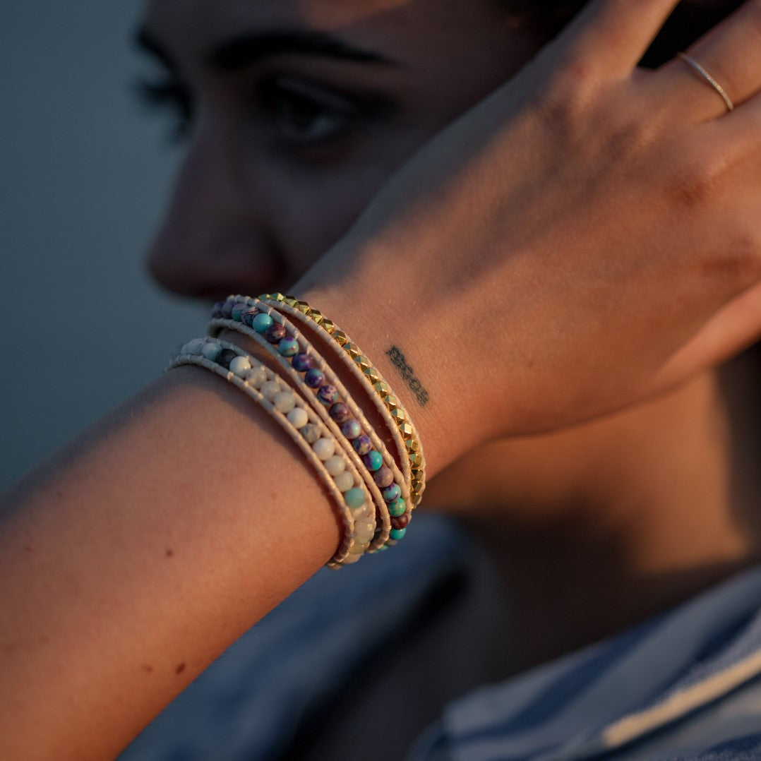 Wikkelarmband Balans - Imperial Jaspis & Amazoniet - Harmonie