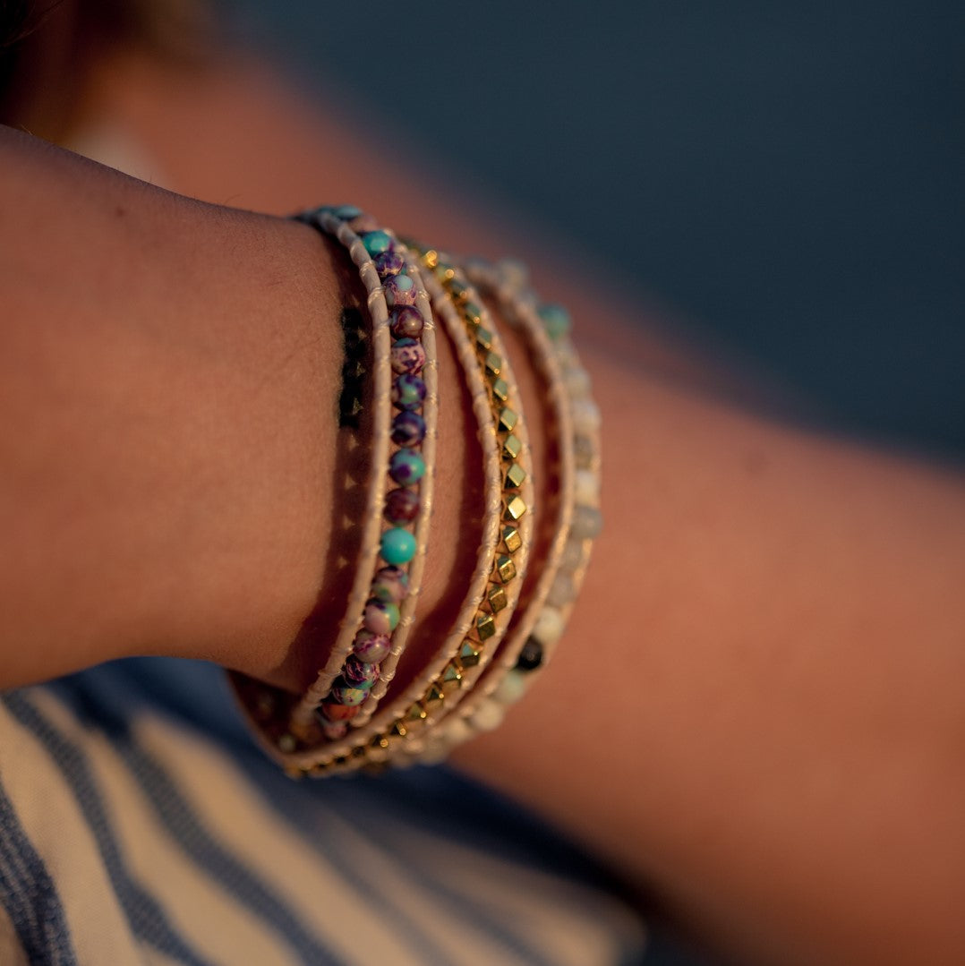 Wikkelarmband Balans - Imperial Jaspis & Amazoniet - Harmonie