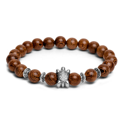 Balans Armband - Wengé Hout - Schildpad